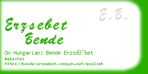 erzsebet bende business card